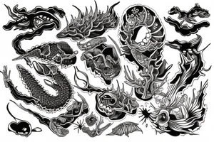 Flathead are with halligon tattoo idea