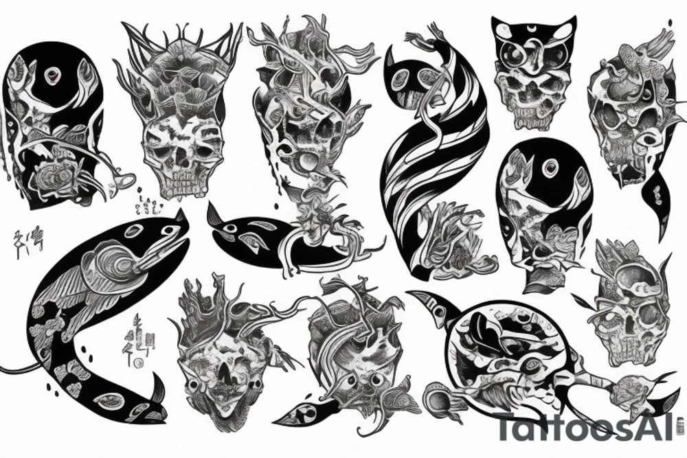 Flathead are with halligon tattoo idea