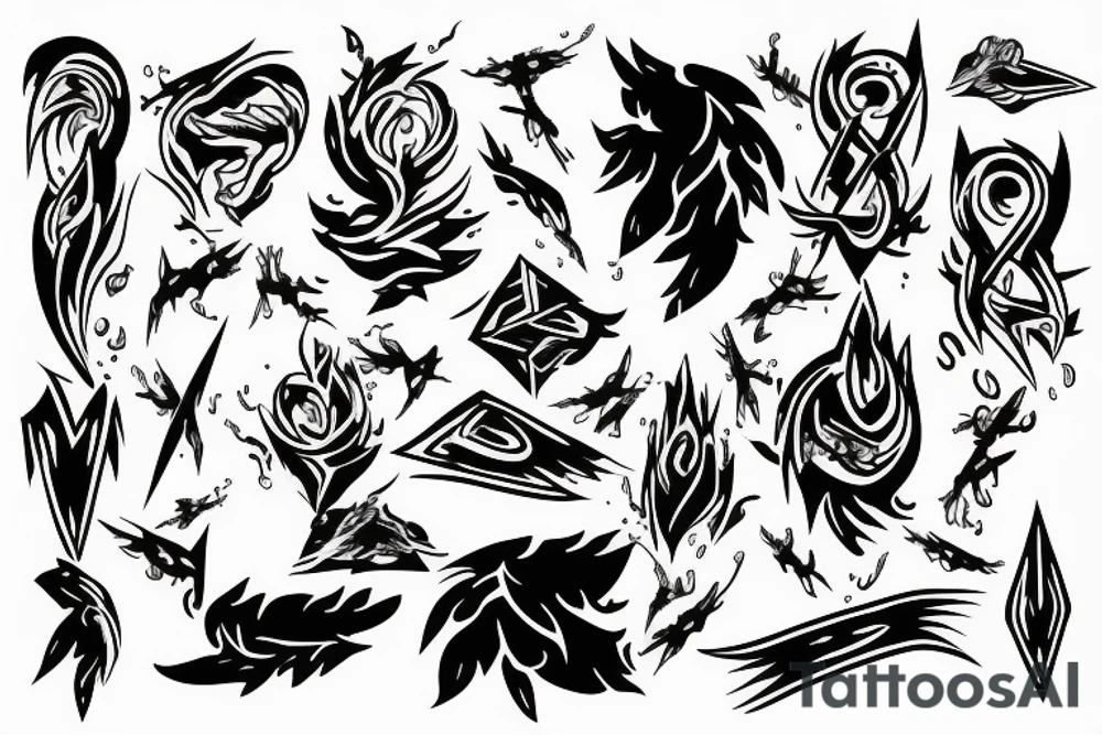 Lightning strike tattoo idea