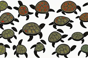 hawaiian style turtle tattoo idea