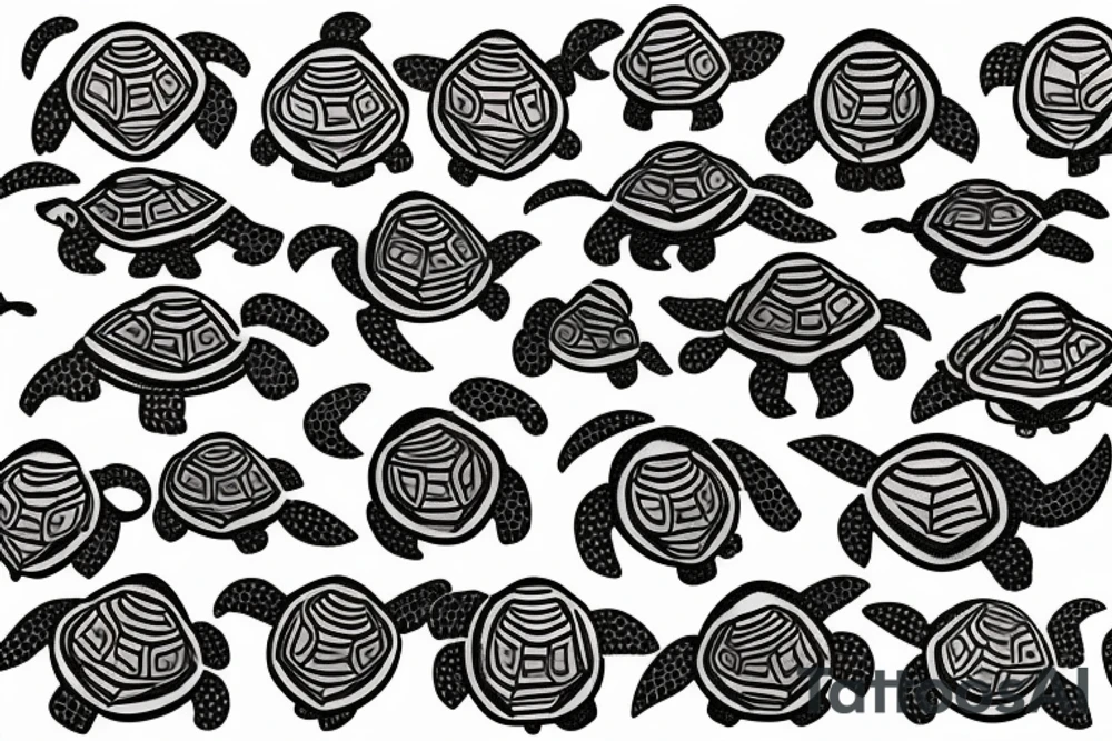 hawaiian style turtle tattoo idea