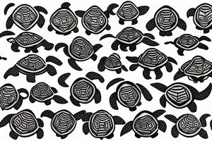 hawaiian style turtle tattoo idea