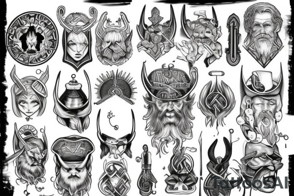Odin and frøya guiding your way tattoo idea
