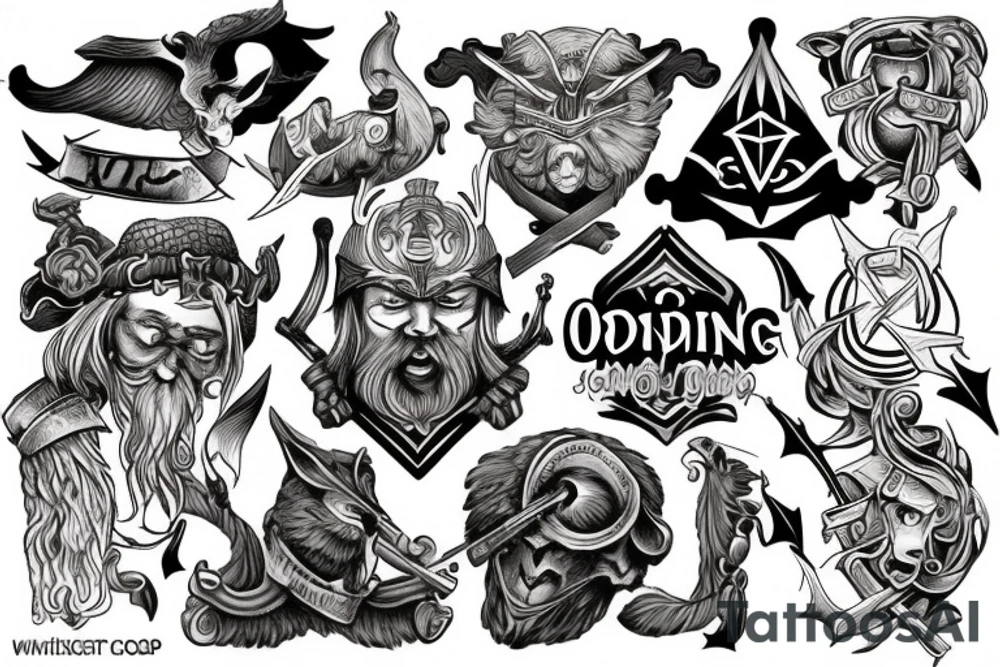 Odin and frøya guiding your way tattoo idea