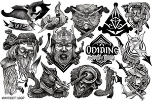 Odin and frøya guiding your way tattoo idea