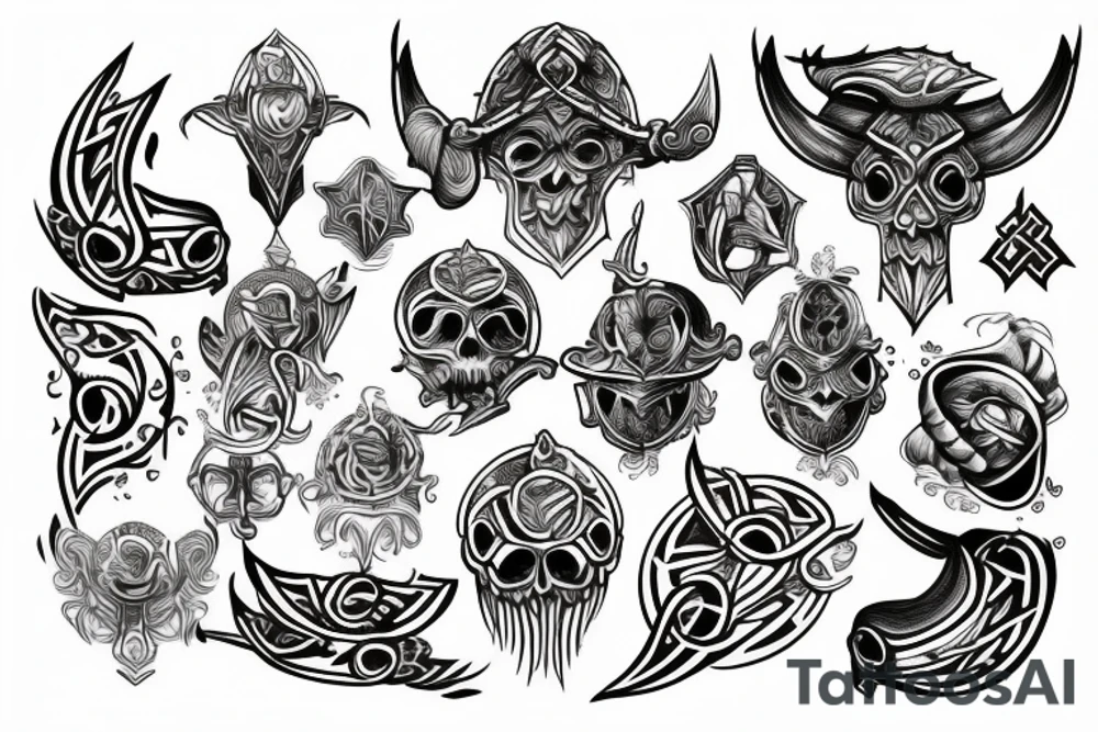 viking compas tattoo idea
