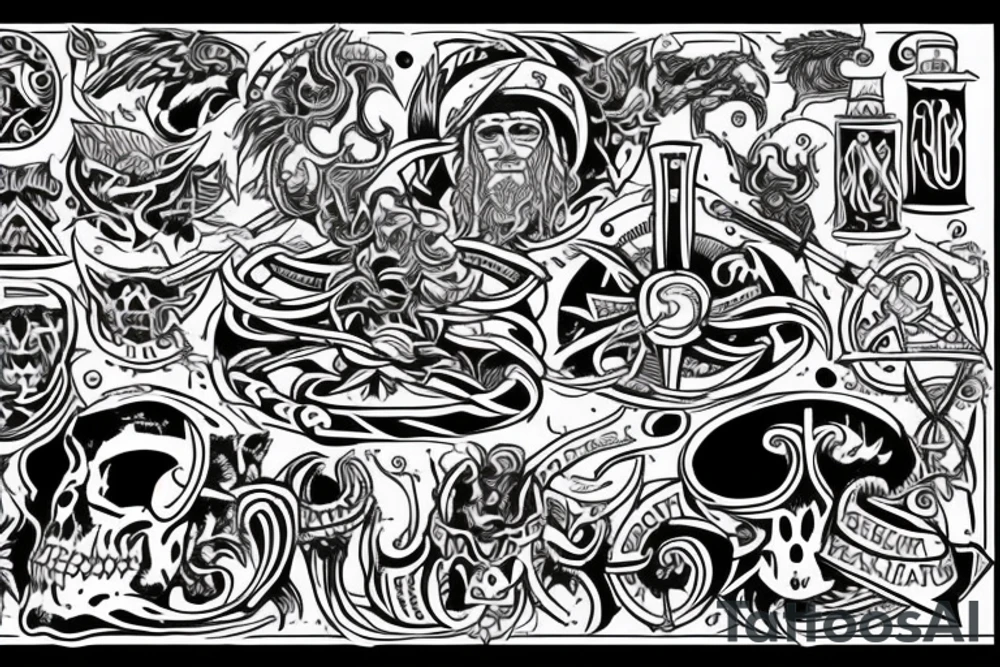 viking compas tattoo idea