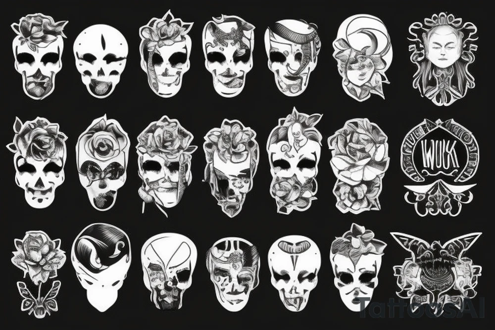 Zły wilk wychodzący z lasu w którym jest mgła tattoo idea