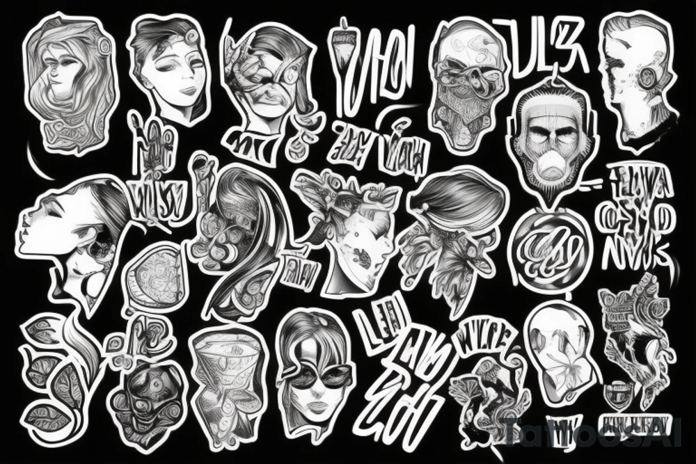 Zły wilk wychodzący z lasu w którym jest mgła tattoo idea