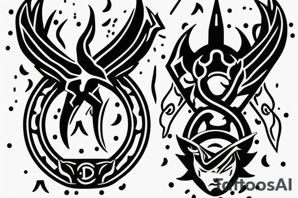 2 dice with one being a devil and one being an angel tattoo idea 2 dice with one being a devil and one being an angel tattoo idea
