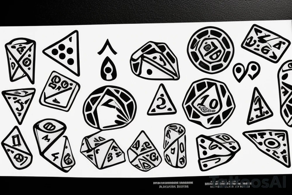 2 dices being rolled tattoo idea