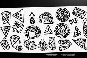 2 dices being rolled tattoo idea