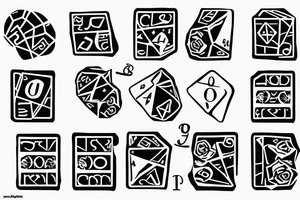 2 dices being rolled tattoo idea
