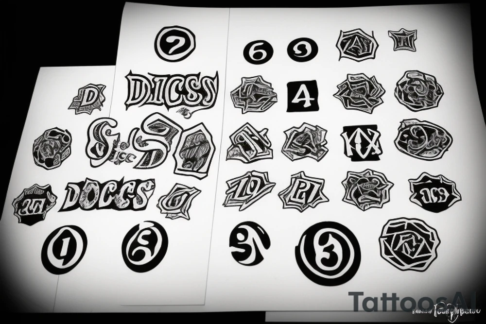 2 dices being rolled tattoo idea