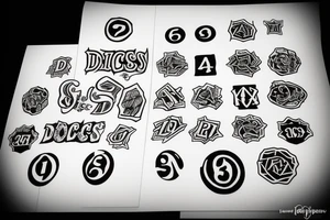 2 dices being rolled tattoo idea