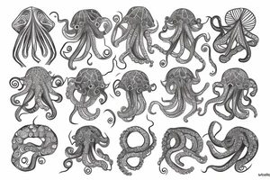 octopus in geometric tattoo idea
