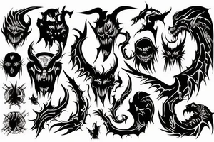 Demon, scary tattoo idea