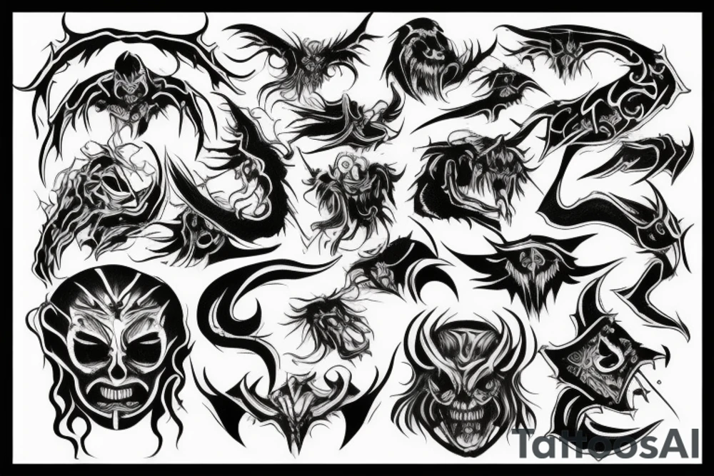 Demon, scary tattoo idea