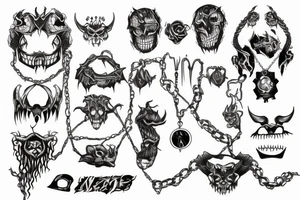 Demon chains tattoo idea
