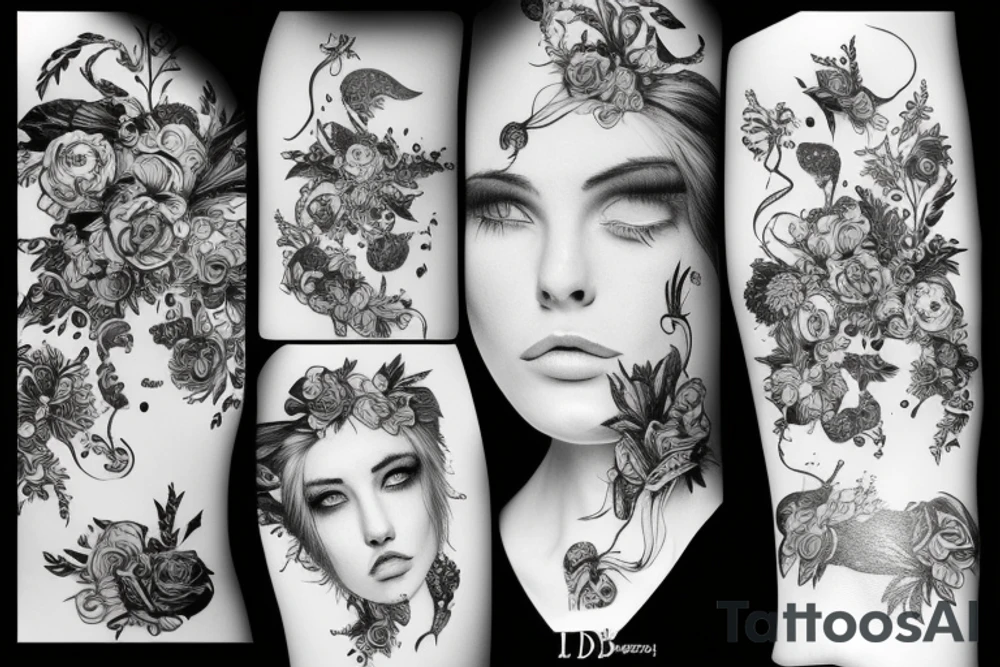 idący tygrys z niebieskimi oczami tattoo idea