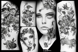 idący tygrys z niebieskimi oczami tattoo idea