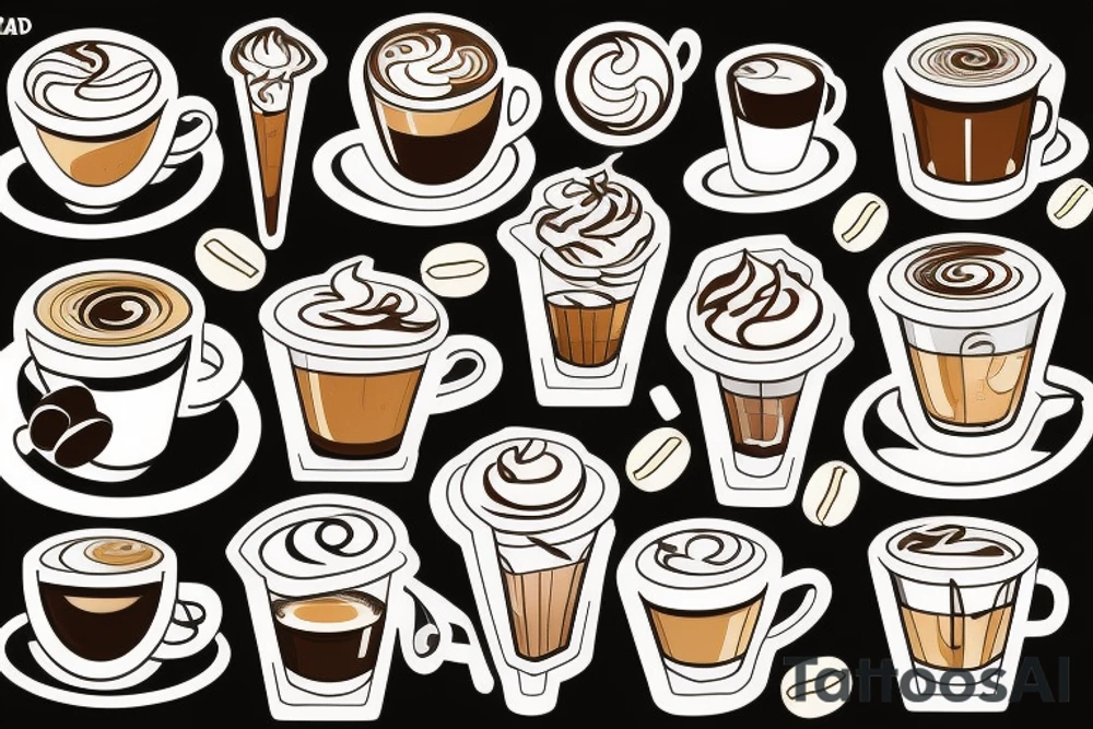Coffee latte espresso tattoo idea