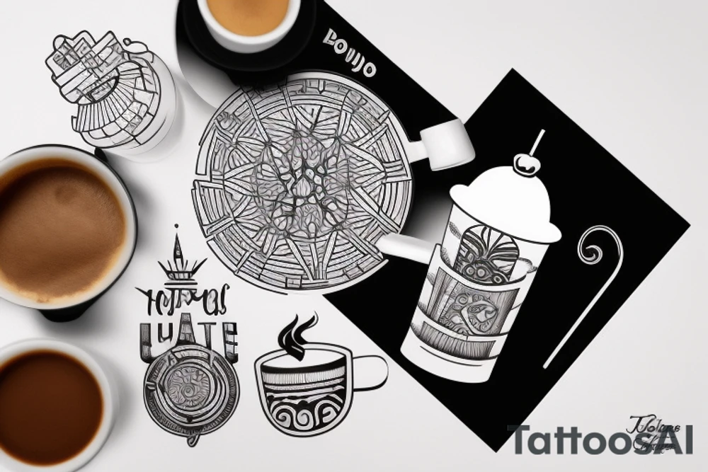 Coffee latte espresso Drip aeropress tattoo idea