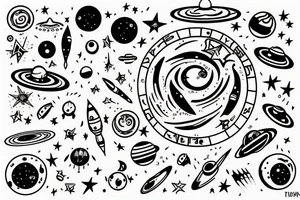 Space kosmos tattoo idea