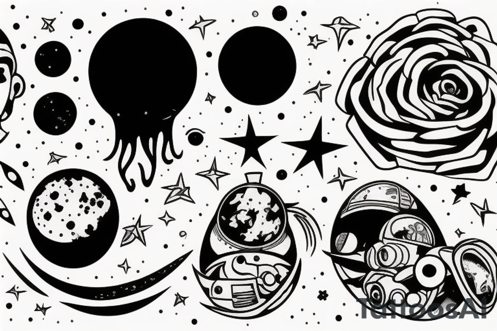 Space kosmos tattoo idea
