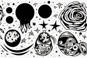 Space kosmos tattoo idea
