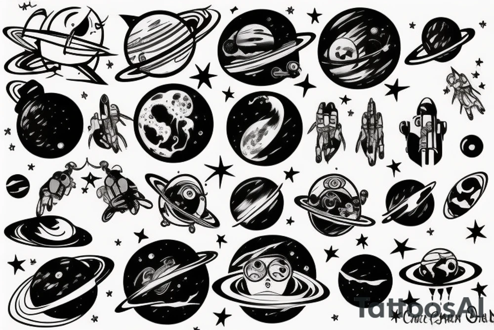 Space cosmos tattoo idea