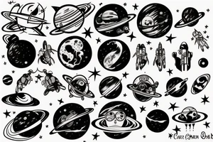 Space cosmos tattoo idea