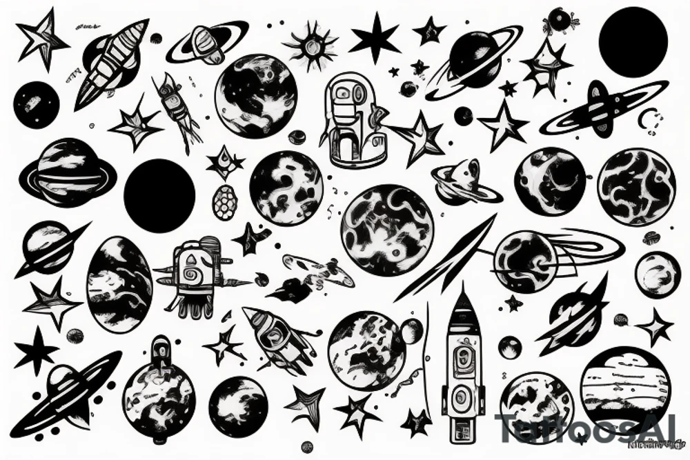 Space cosmos tattoo idea