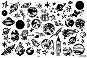 Space cosmos tattoo idea