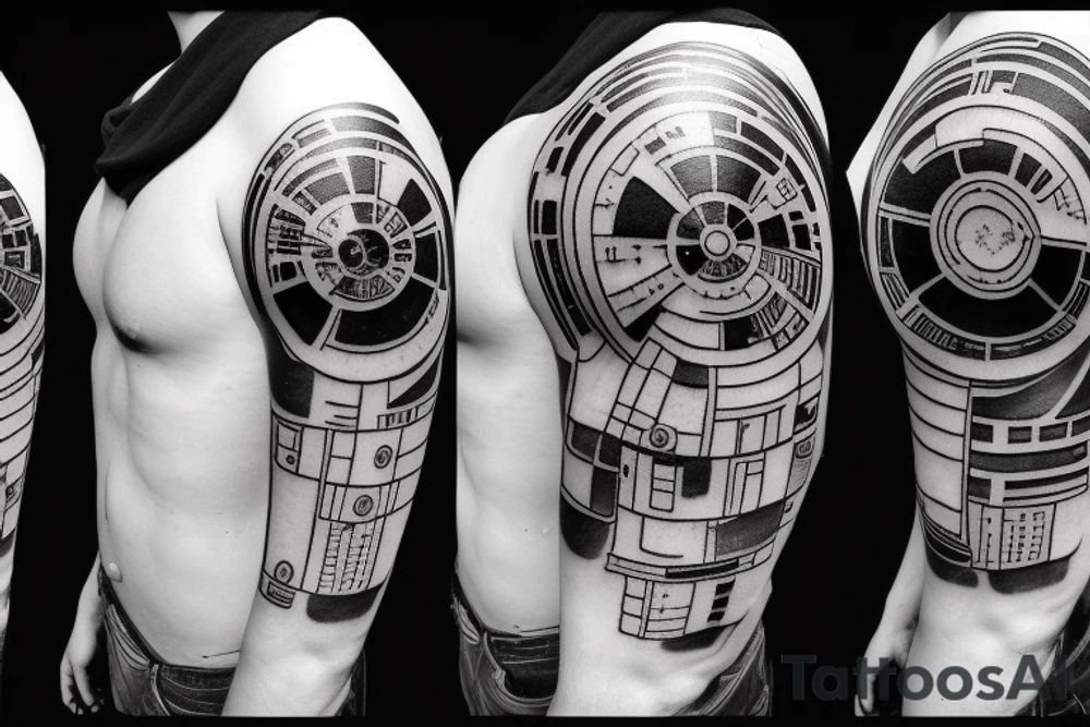 death star, x wing, tie fighter tattoo idea