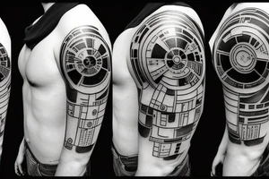 death star, x wing, tie fighter tattoo idea