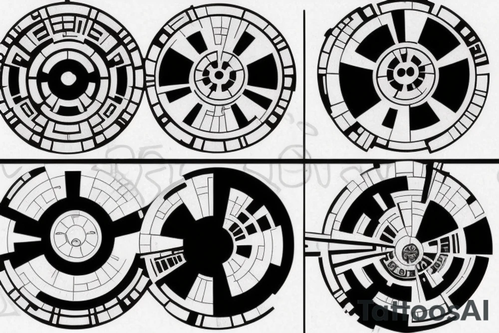 death star, star wars tattoo idea