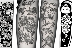A pen, an orchid, and a coral reef tattoo idea