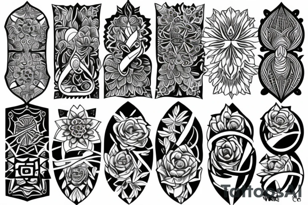 Bold flowers with spiritual element tattoo idea