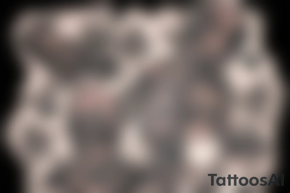 burning death body tattoo idea