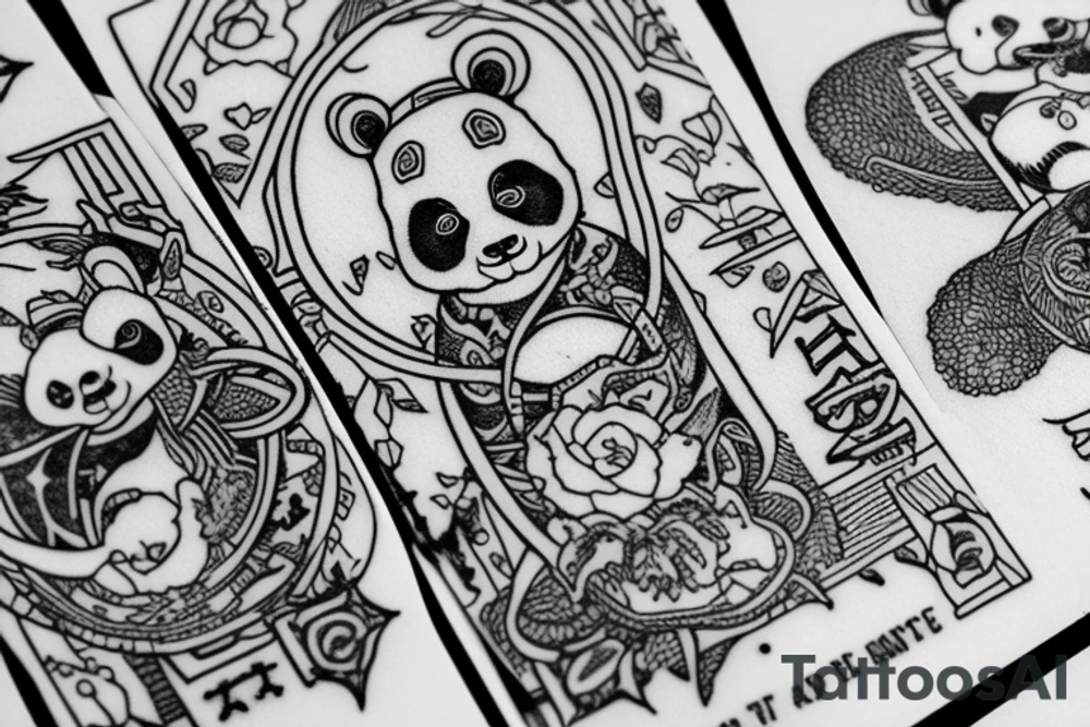 Panda tarot card tattoo idea