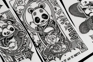 Panda tarot card tattoo idea
