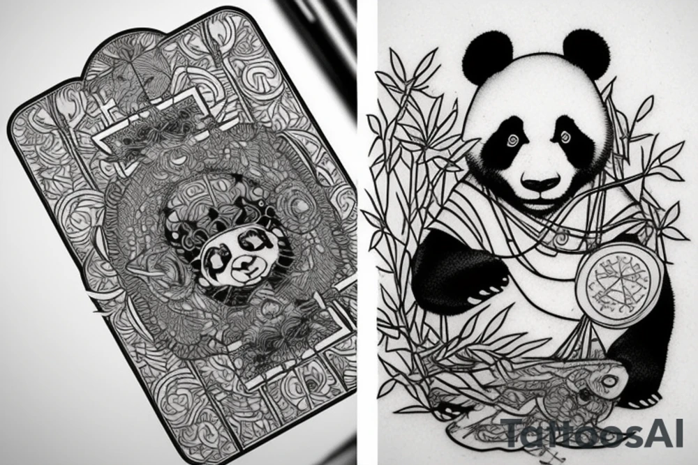 Panda tarot card tattoo idea