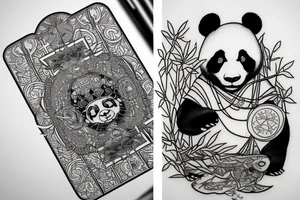 Panda tarot card tattoo idea