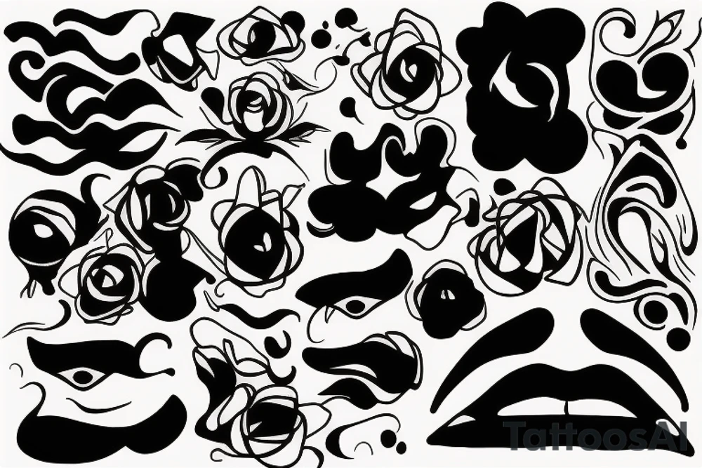 people kiss tattoo idea