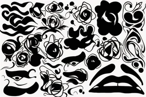 people kiss tattoo idea