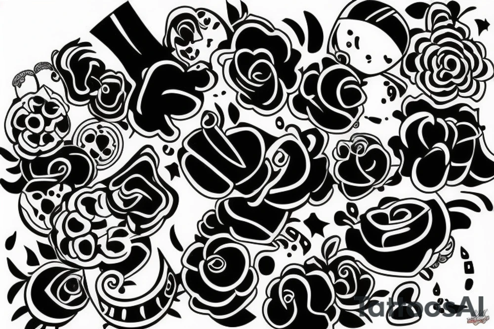 people kiss tattoo idea