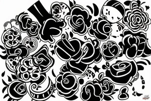people kiss tattoo idea