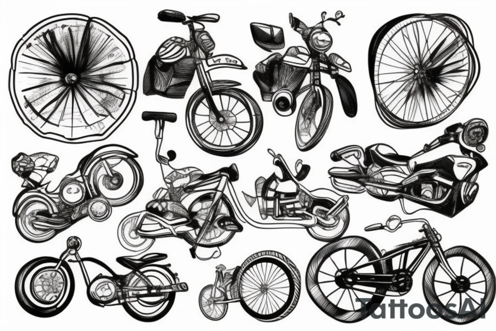 Bike rider tattoo idea