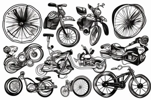 Bike rider tattoo idea